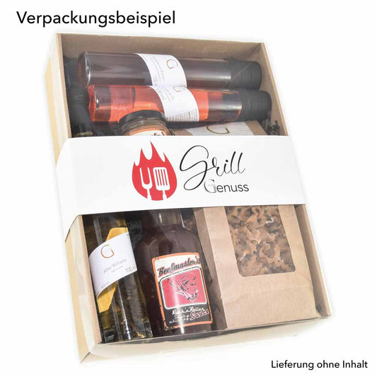 Stülpdeckelkarton mit Klarsichtdeckel 302x215x80 - Verpackungsbeispiel