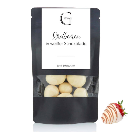 Erdbeeren in weißer Schokolade