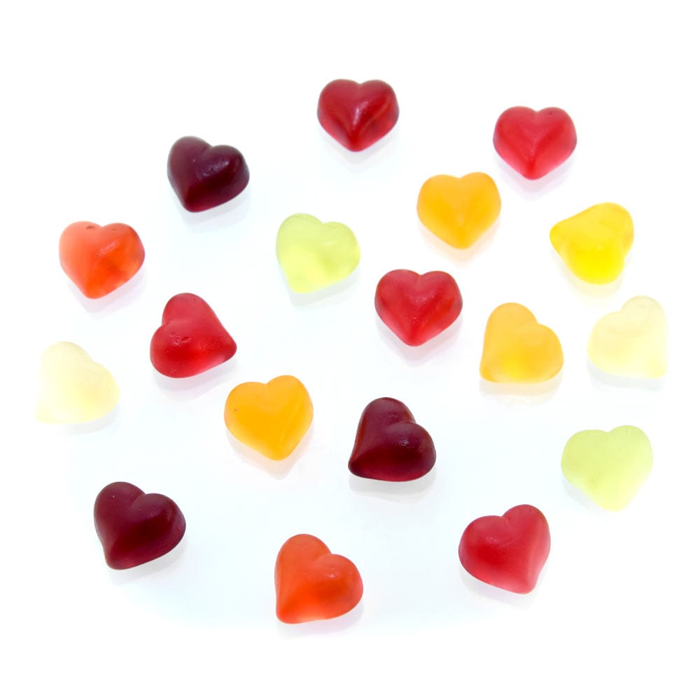 Genial Genießen Naschherzen - Herz-Fruchtgummis - Detailaufnahme