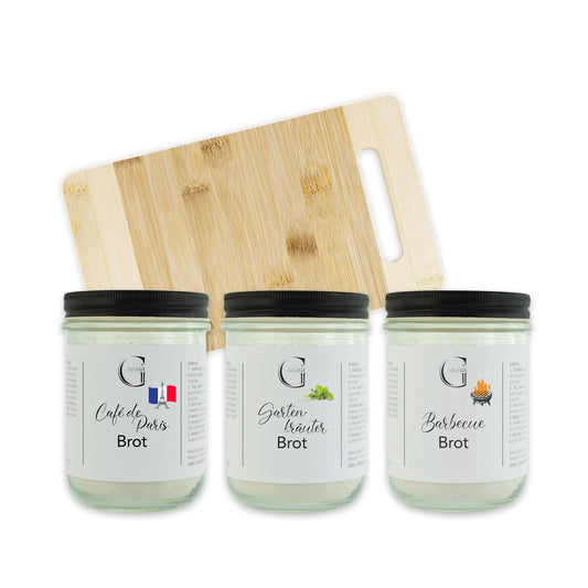 Aktion Sparset Brotbackmischung Schneidebrett