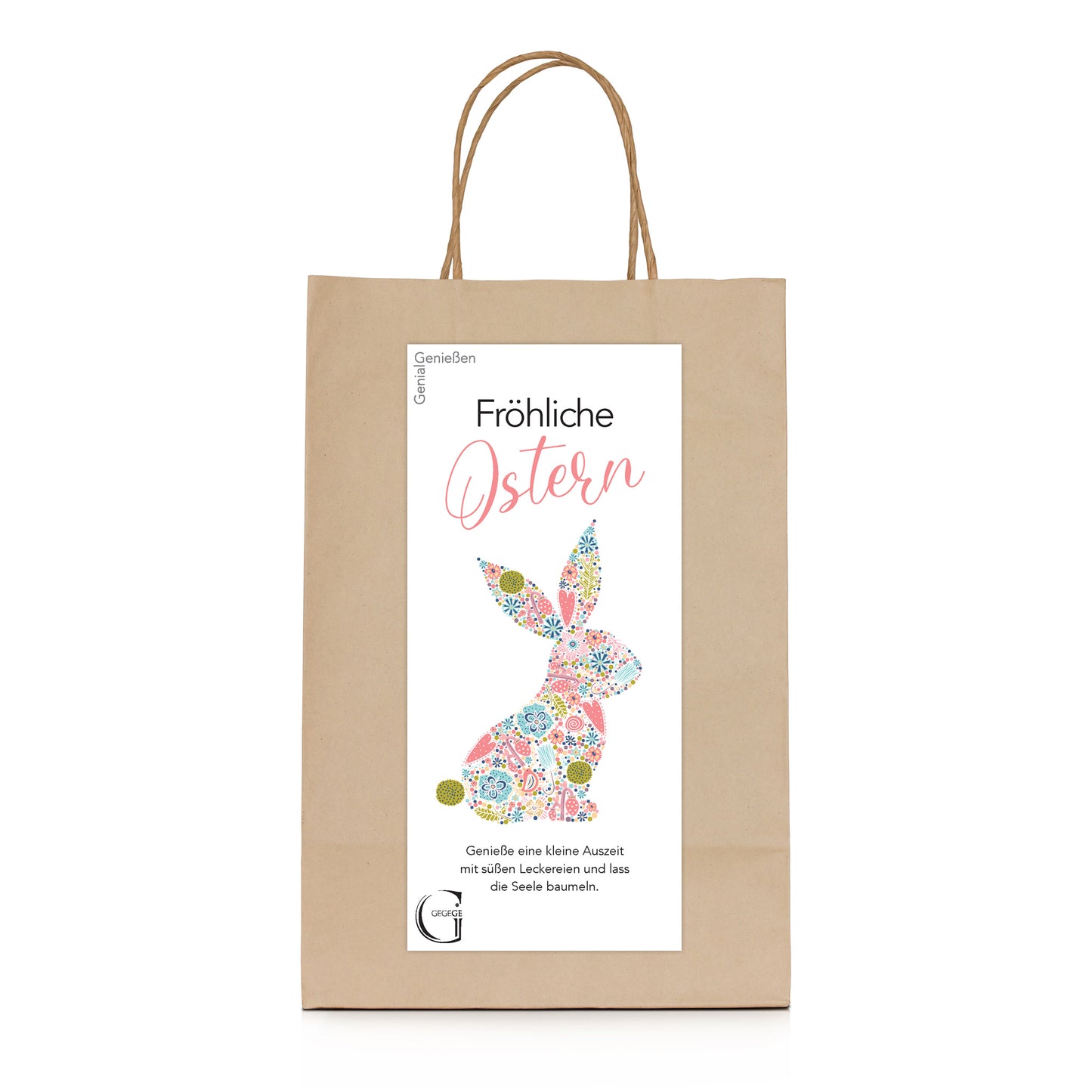 Oster Geschenktüte Fröhliche Ostern von Genial Genießen mit süßen und herzhaften Feinkostspezialitäten für ein genussvolles Osterfest