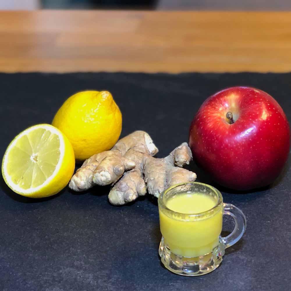 Zitronen-Ingwer und Apfel-Limetten Immunbooster