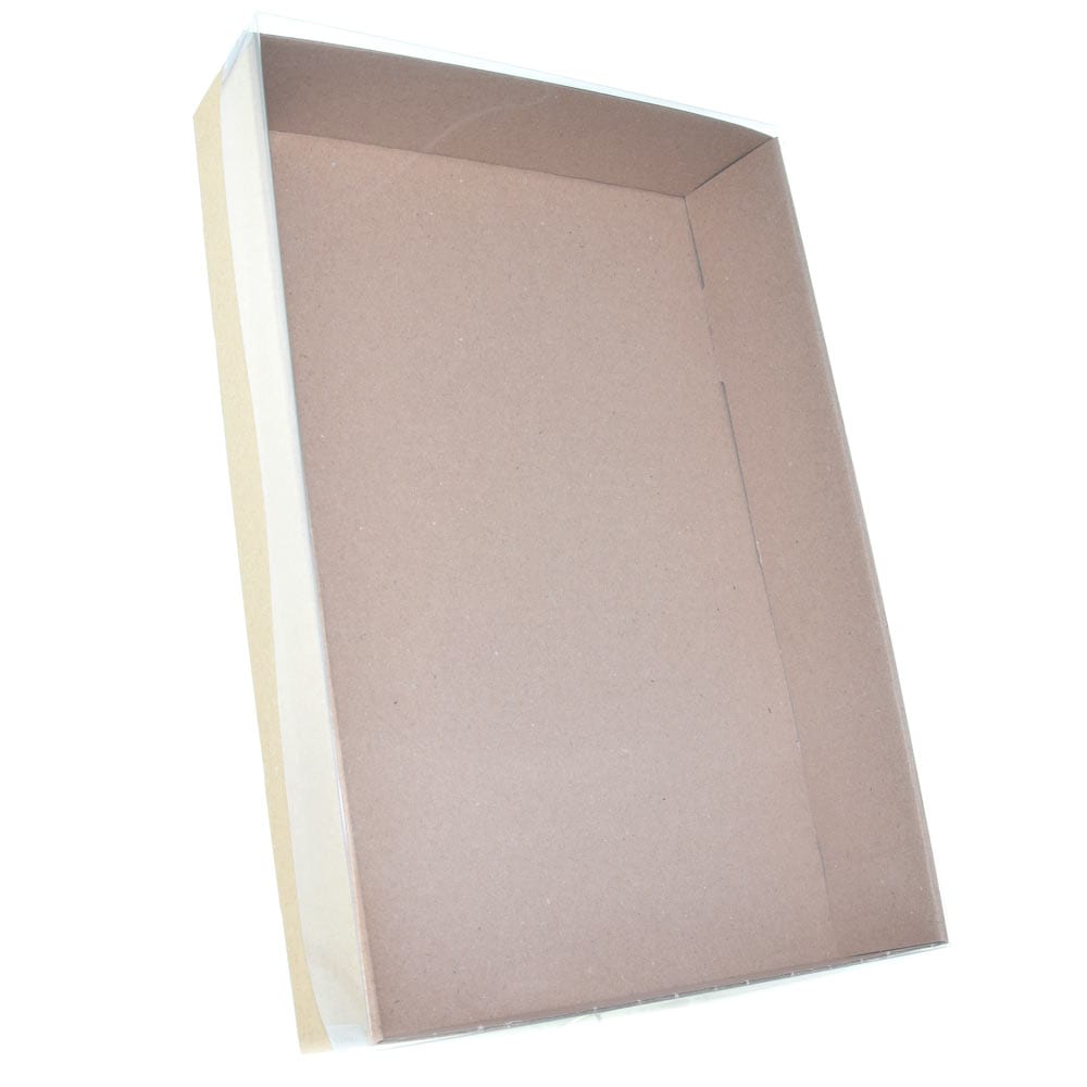 Stülpdeckelkarton mit Klarsichtdeckel 370x250x60 - Ansicht 1
