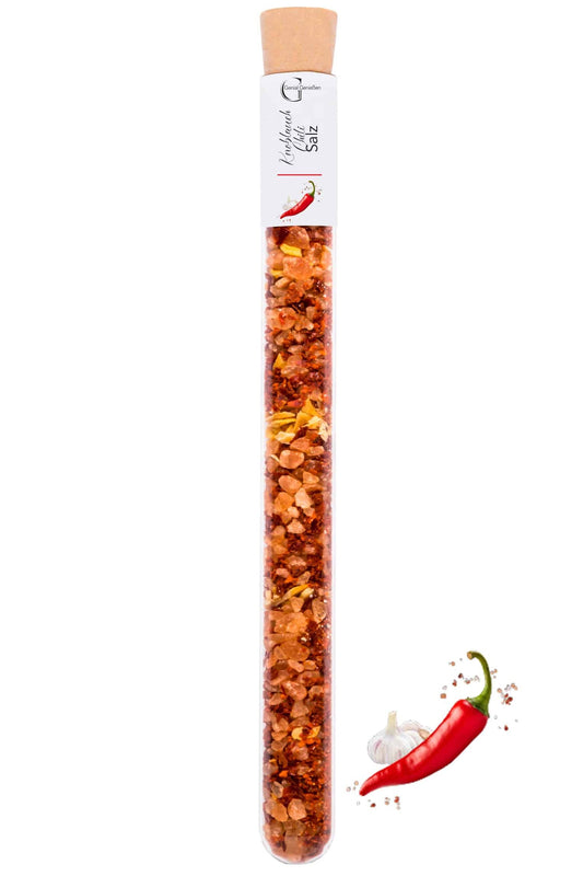 Spicetube Chilli Knoblauch Salz.