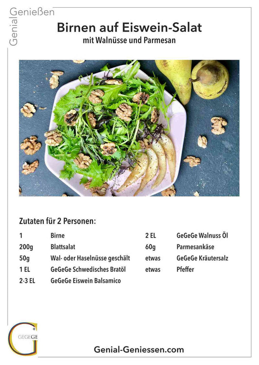 Birnen auf Eiswein-Salat mit Walnüssen und Parmesan-Rezeptkarte-WEB