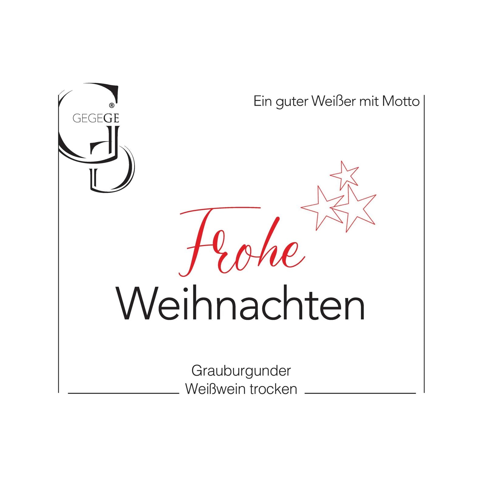 Grauburgunder Frohe Weihnachten