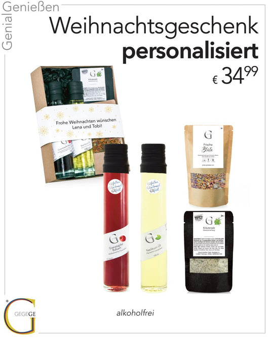 Personalisiert weihnachtlich klein ohne Alkohol