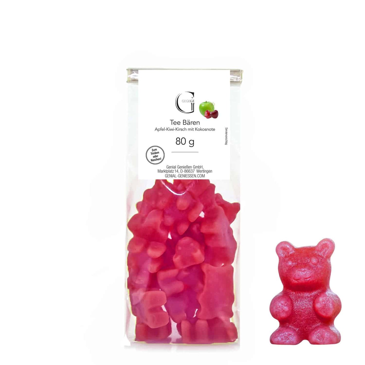 Apfel Kiwi Kirsch Teebären