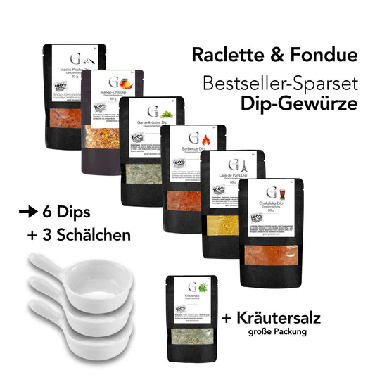 Dip Gewürz Sparset für Raclette und Fondue