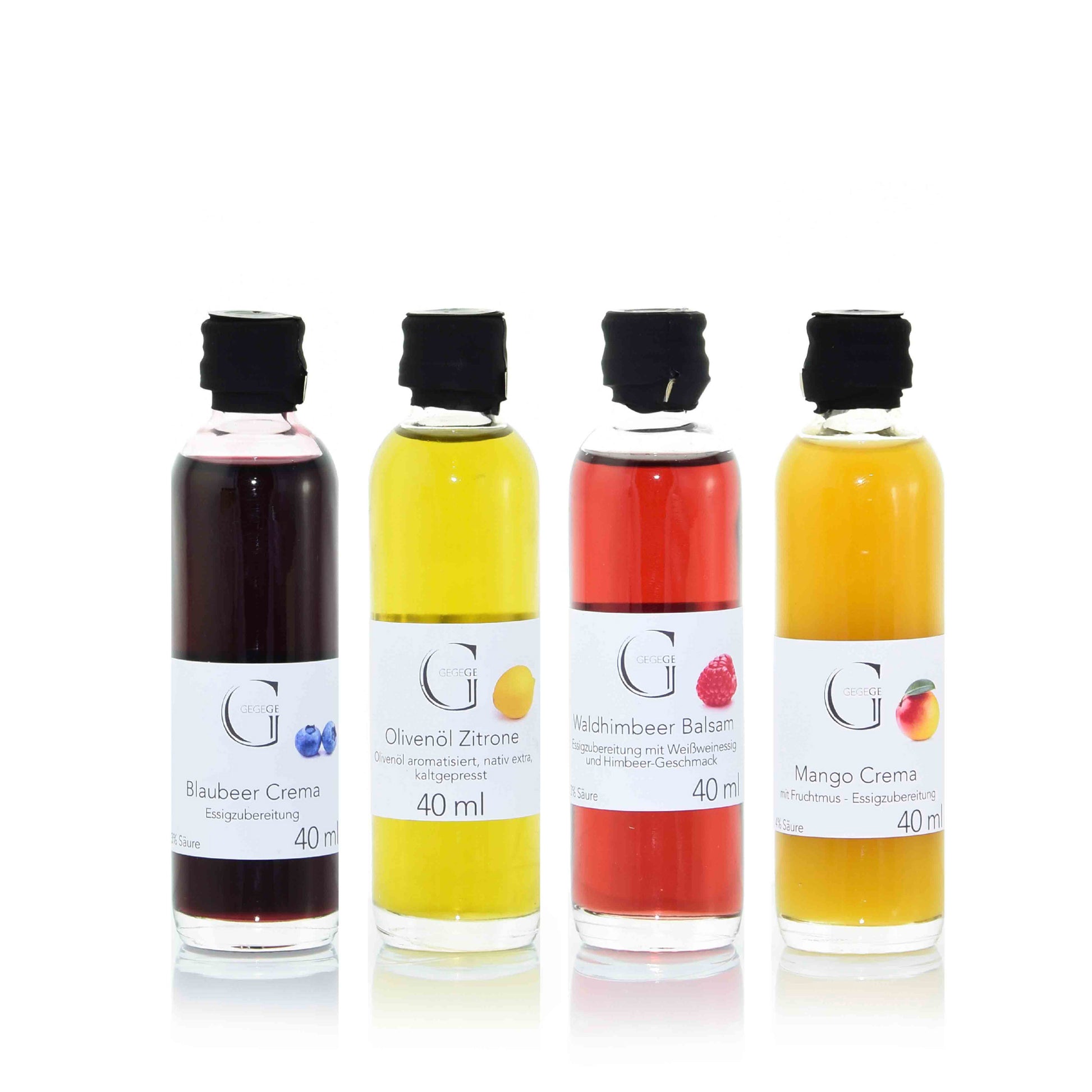 Mini Essig und Öl Klassiker Geschenkset von Genial Genießen mit ausgewählten Feinkost-Spezialitäten für Salate, Dressings und kreative Küche