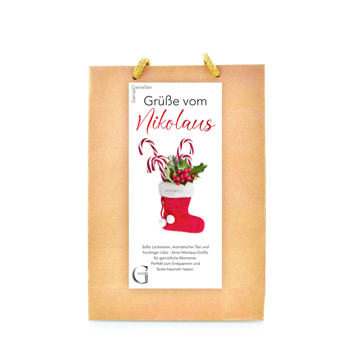 Genial Genießen Geschenktüte Grüße vom Nikolaus 