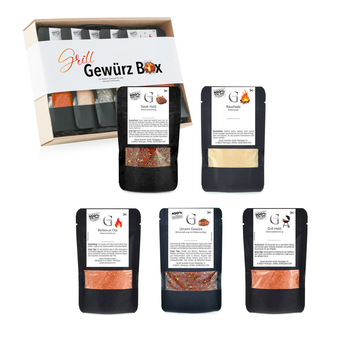 Grill Gewürz Box - Geschenkset
