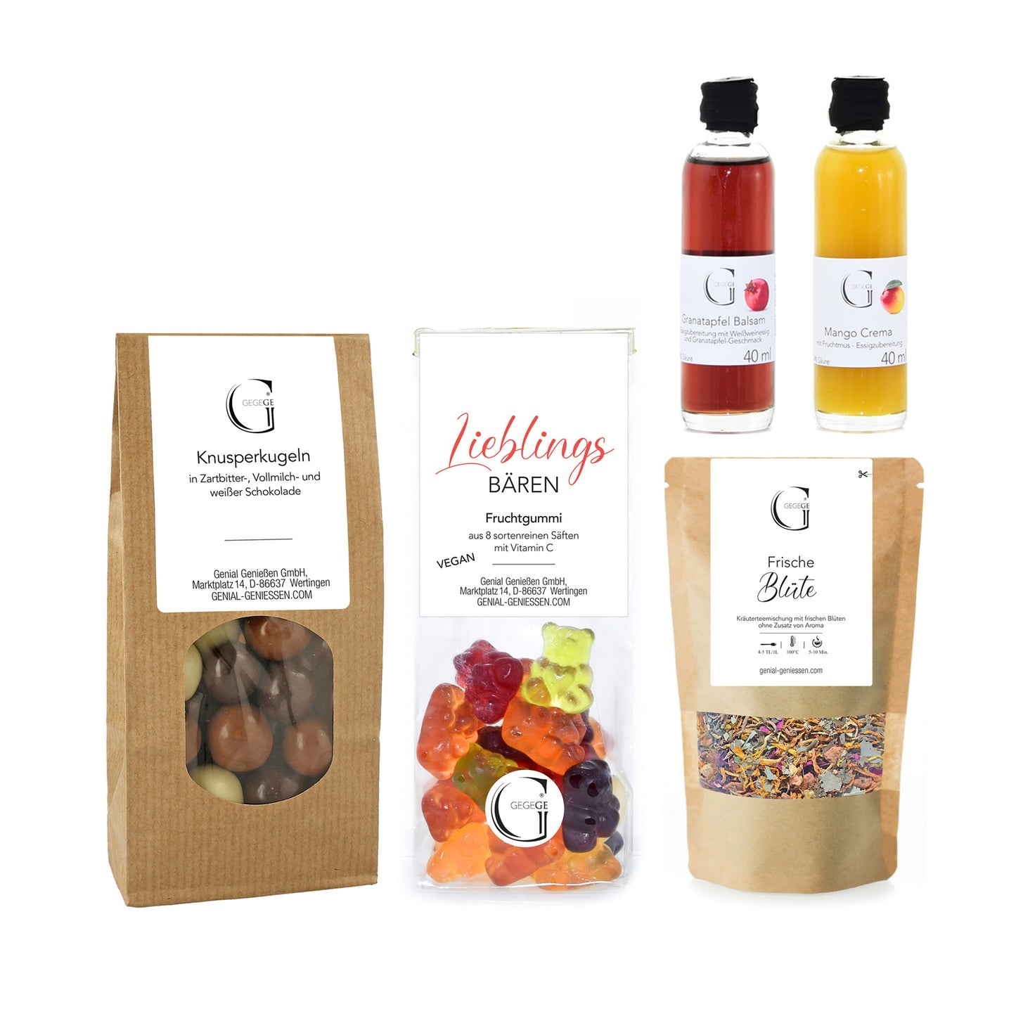 Hochwertiges Hobby-Geschenkset „Volltreffer“ von Genial Genießen mit süßen und herzhaften Spezialitäten, ideal für sportbegeisterte Genießer und besondere Anlässe.
