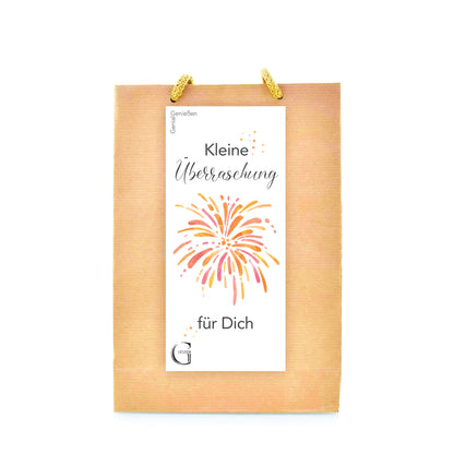 Feinkost Geschenktüte Kleine Überraschung für dich von Genial Genießen mit ausgewählten Ölen, Balsamico, Gewürzen und süßen Schokoladen Spezialitäten