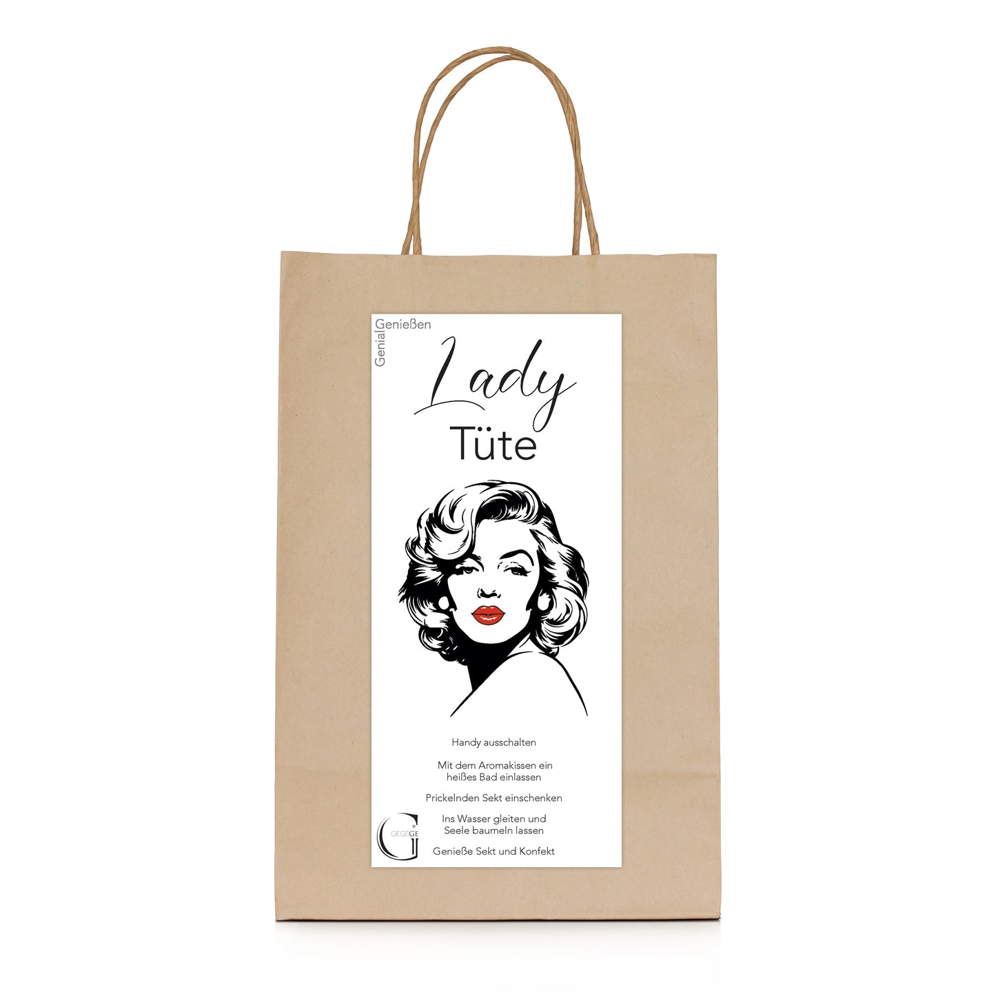 Genial Genießen Lady Tüte – stilvolle Geschenkidee für Frauen mit ausgewählten Spezialitäten und kleinen Wohlfühlprodukten