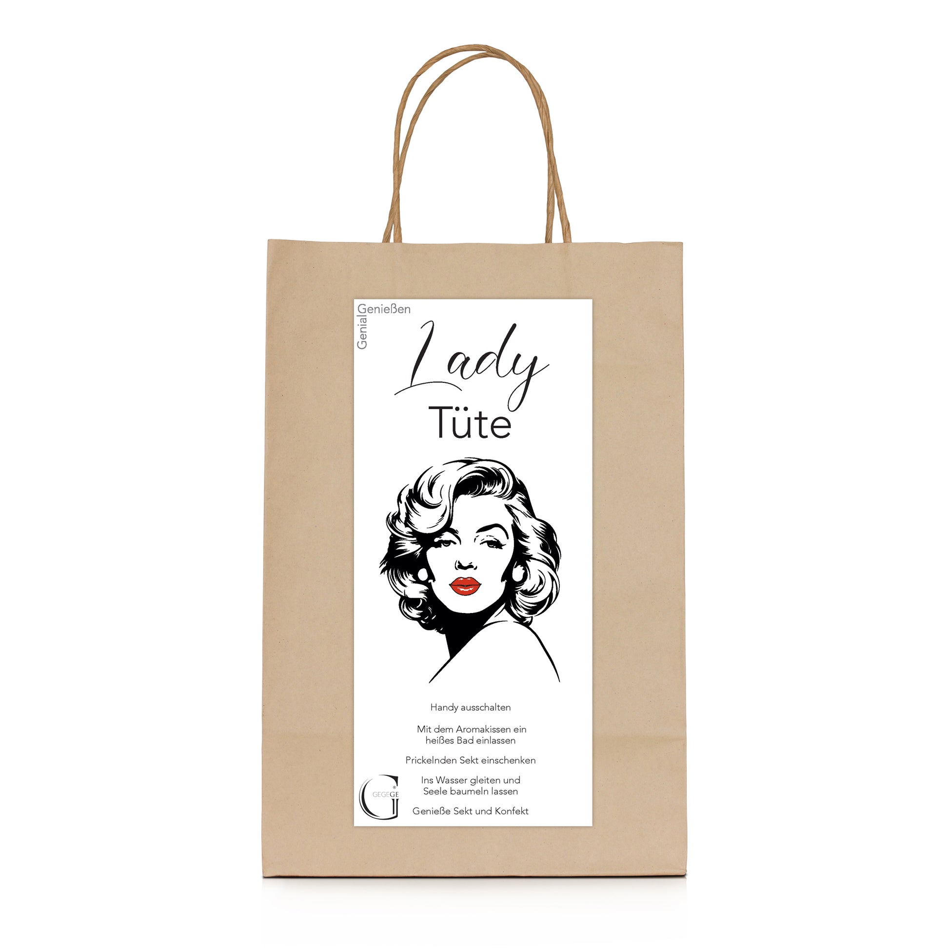 Genial Genießen Lady Tüte – stilvolle Geschenkidee für Frauen mit ausgewählten Spezialitäten und kleinen Wohlfühlprodukten