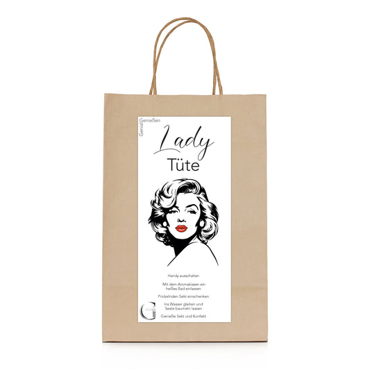 Genial Genießen Lady Tüte – stilvolle Geschenkidee für Frauen mit ausgewählten Spezialitäten und kleinen Wohlfühlprodukten