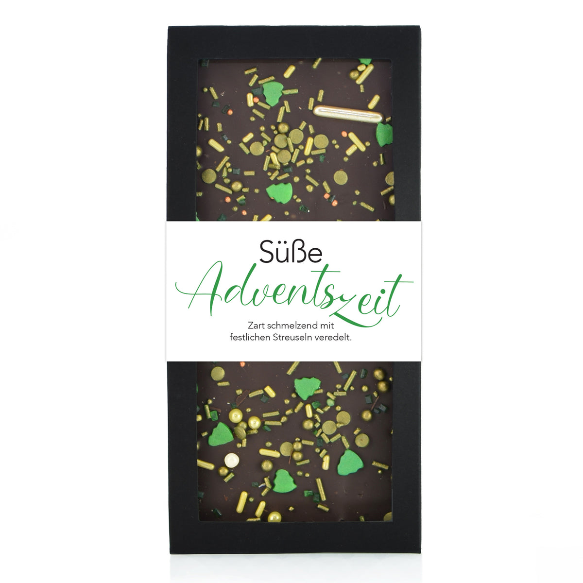Schokoladentafel Süße Adventszeit mit Weihnachtlichen Streuseln