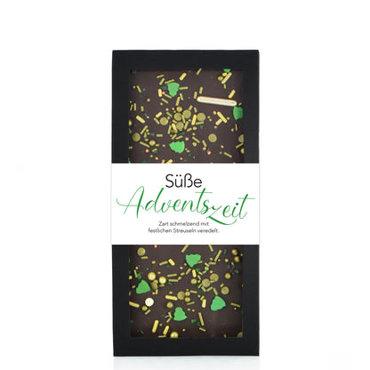 Vollmilch Schokoladentafel mit Zuckerstreusel Topping