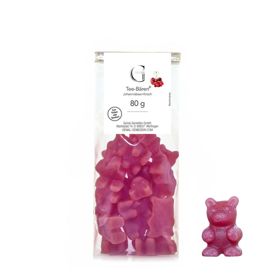 Tee Bären Johannisbeere Kirsch zum Trinken oder Naschen