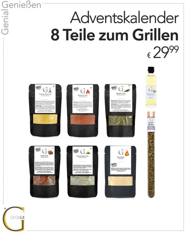 Adventskalender Grillen 8 Teile