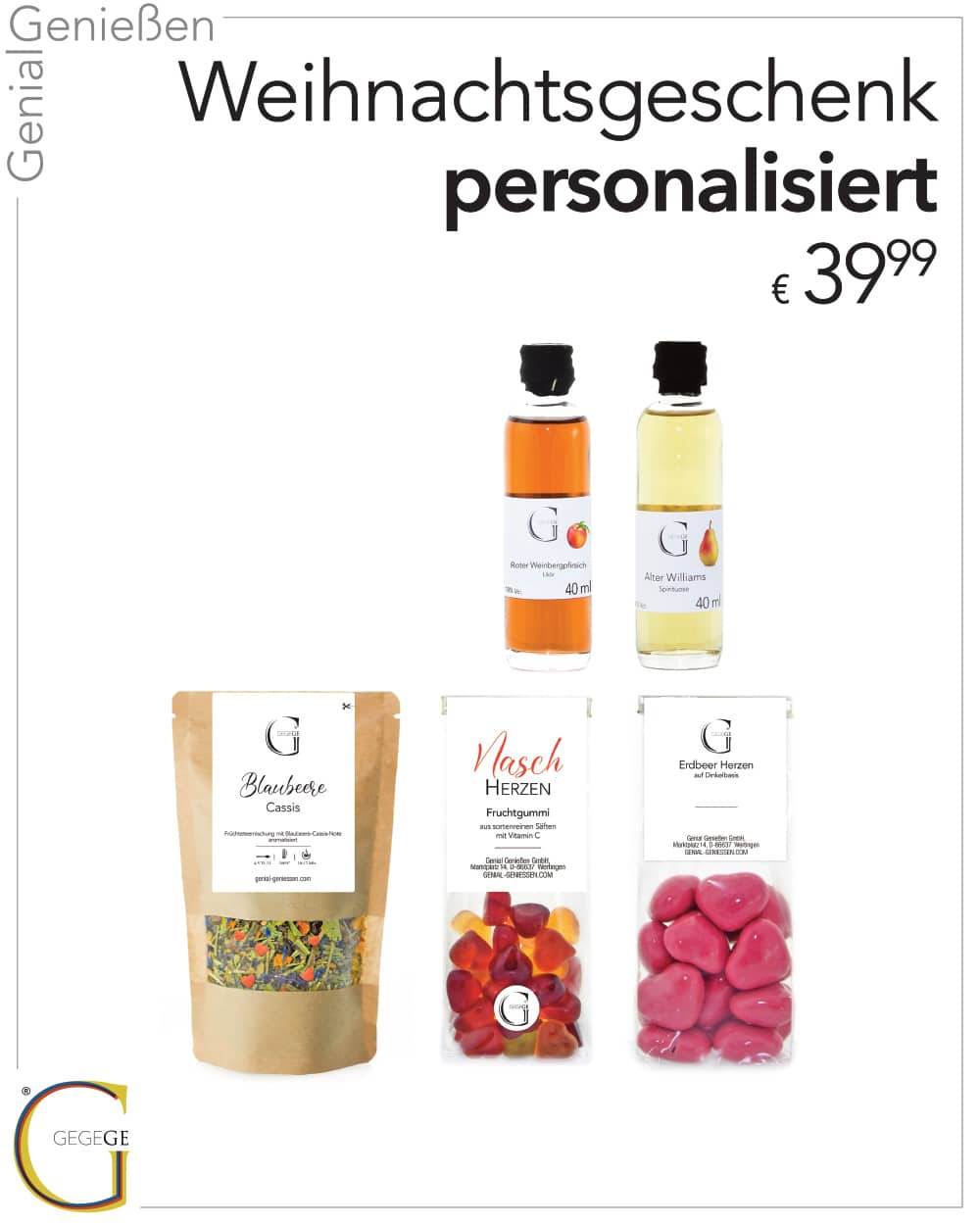 Personalisiert Weihnachten klein mit Alk.